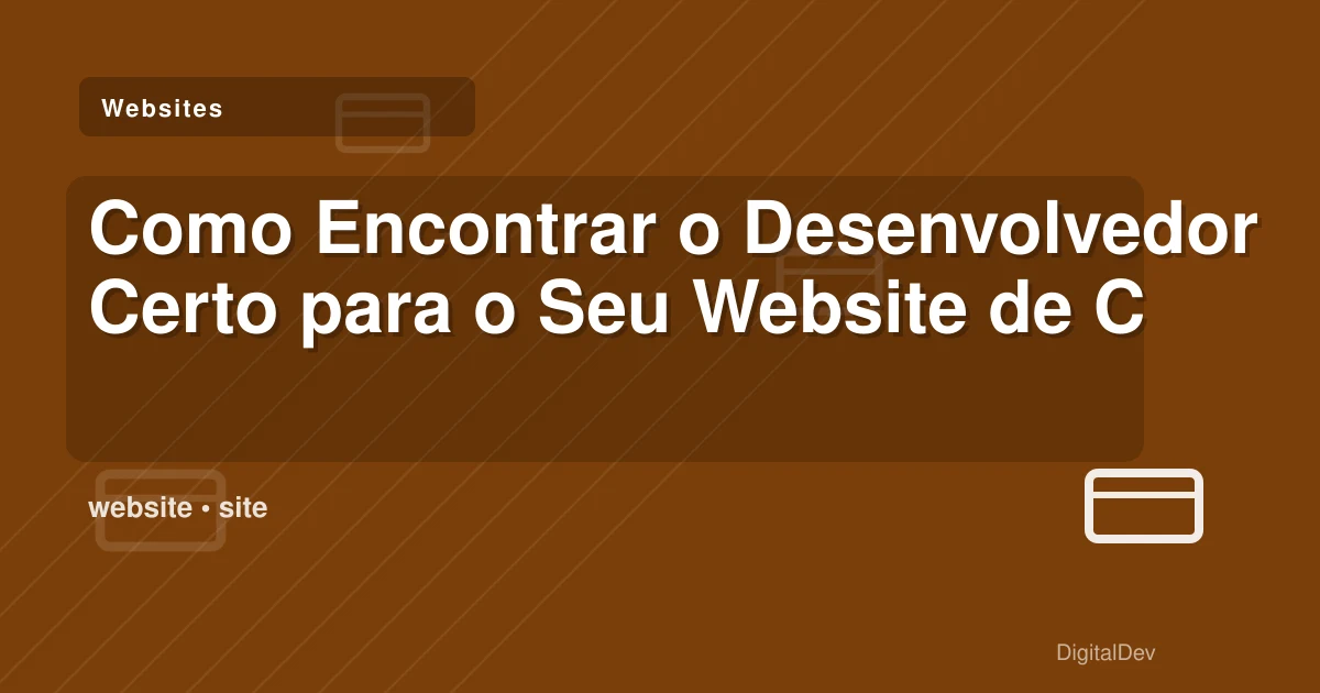Como Encontrar o Desenvolvedor Certo para o Seu Website de Casino