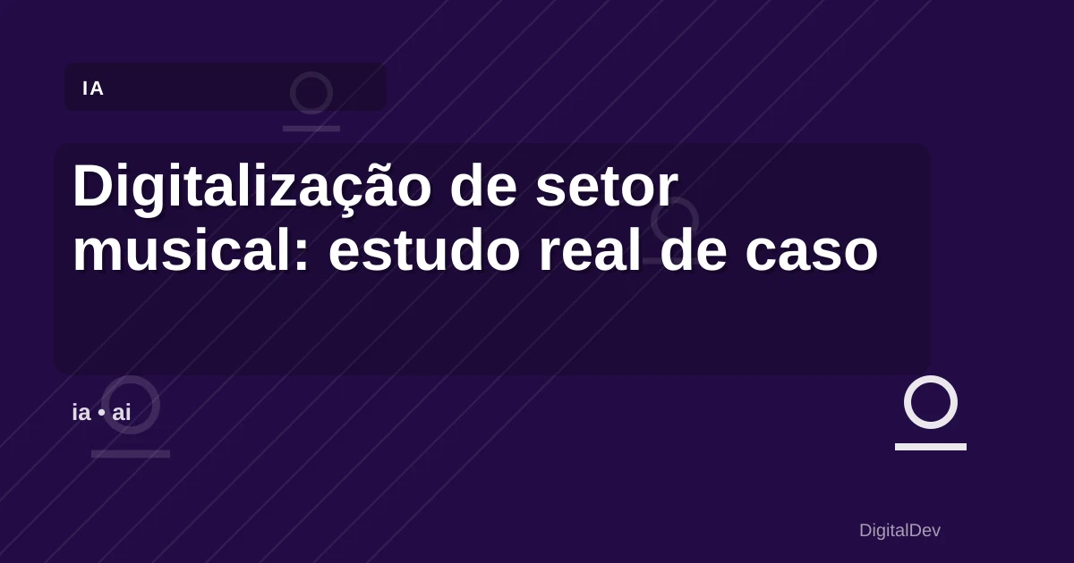 Digitalização de setor musical: estudo real de caso