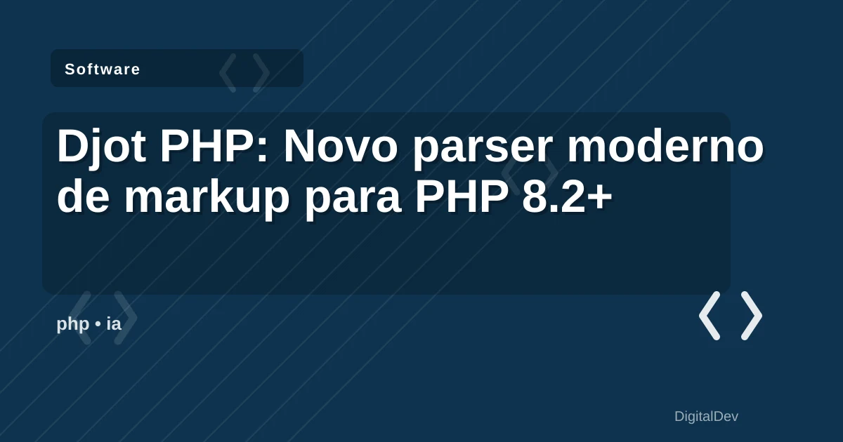 Djot PHP: Novo parser moderno de markup para PHP 8.2+