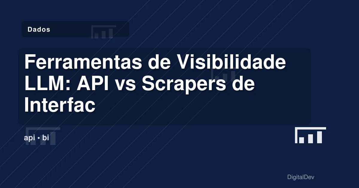 Ferramentas de Visibilidade LLM: API vs Scrapers de Interface