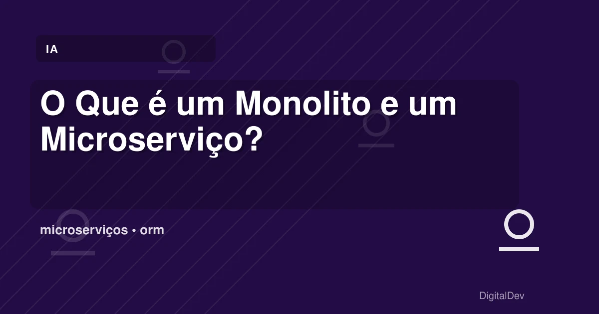 O Que é um Monolito e um Microserviço?