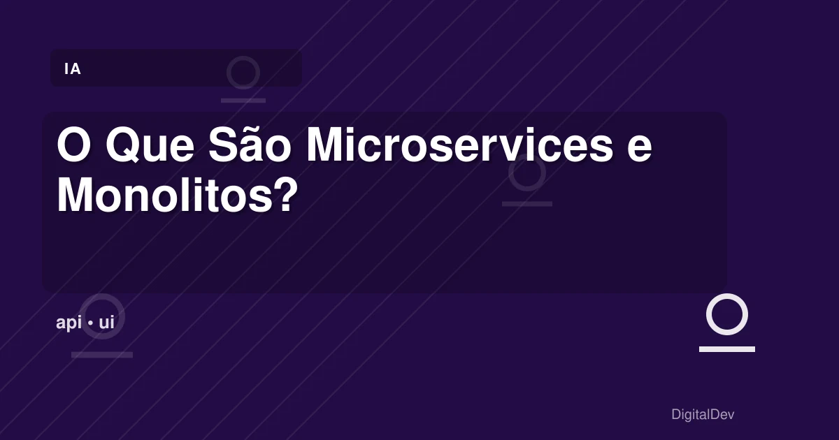 O Que São Microservices e Monolitos?