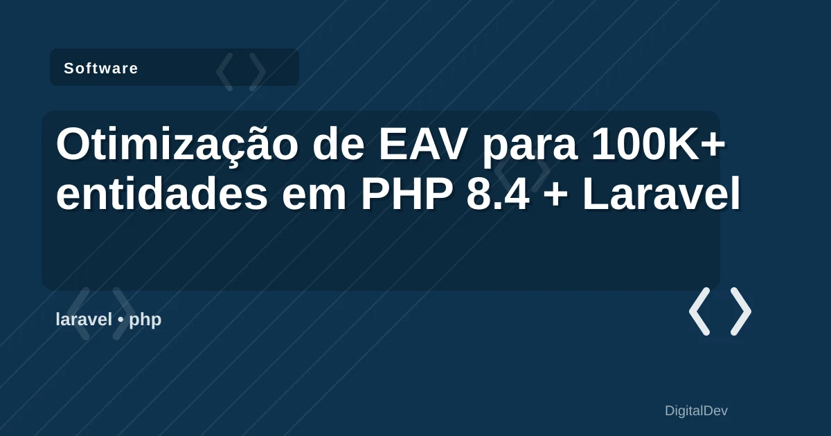 Otimização de EAV para 100K+ entidades em PHP 8.4 + Laravel 12